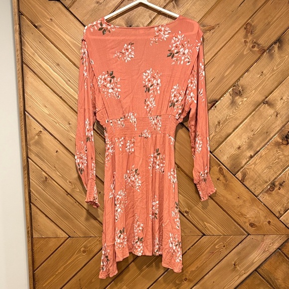 American Rag Smocked Fit & Flare Dress Floral Medium - Picture 2 of 6